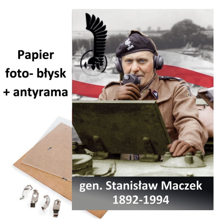 Oryginalny portret generała Stanisława Maczka do zawieszenia na ścianę