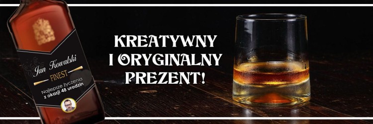 Wyjątkowy prezent na urodziny - Etykieta Ballantines, czarna personalizowana