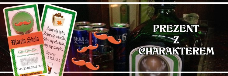 Wyjątkowy prezent na Dzień Ojca etykieta na likier Jegermeister