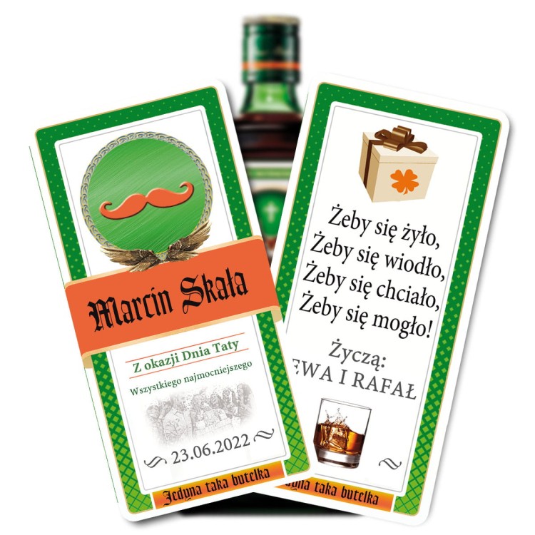 Prezent na Dzień Taty - Etykieta na Jagermeister