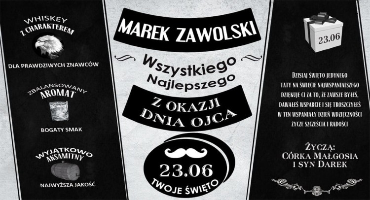 Oryginalny prezent na Dzień Taty - Etykieta z personalizacją Jack Daniels