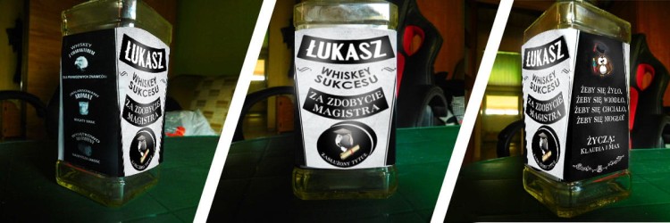 Wyjątkowy prezent na zakończenie studiów / obronę pracy - etykieta na alkohol Jack Daniel's