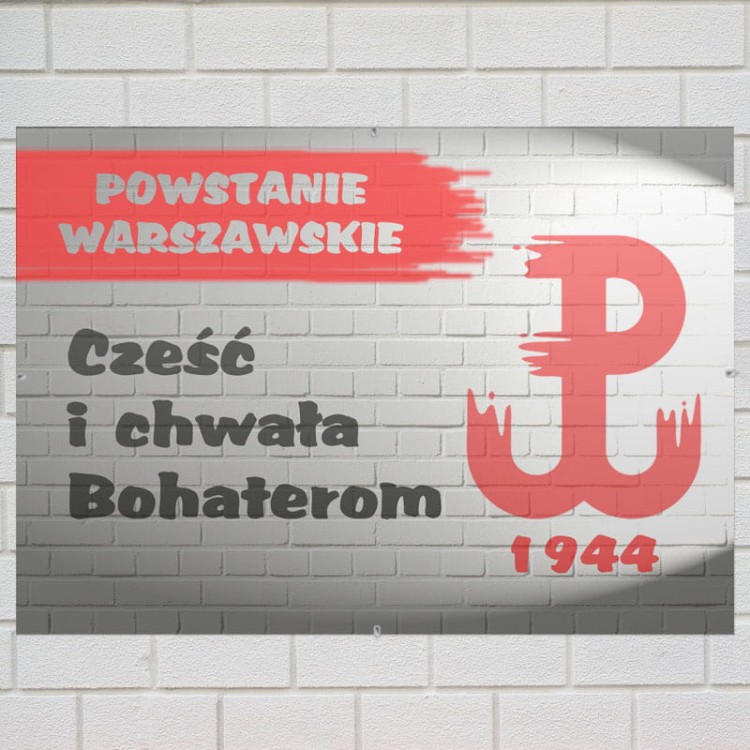 Pamiątka Powstanie Warszawskie - obrazek w antyramie do zawieszenia na ścianie