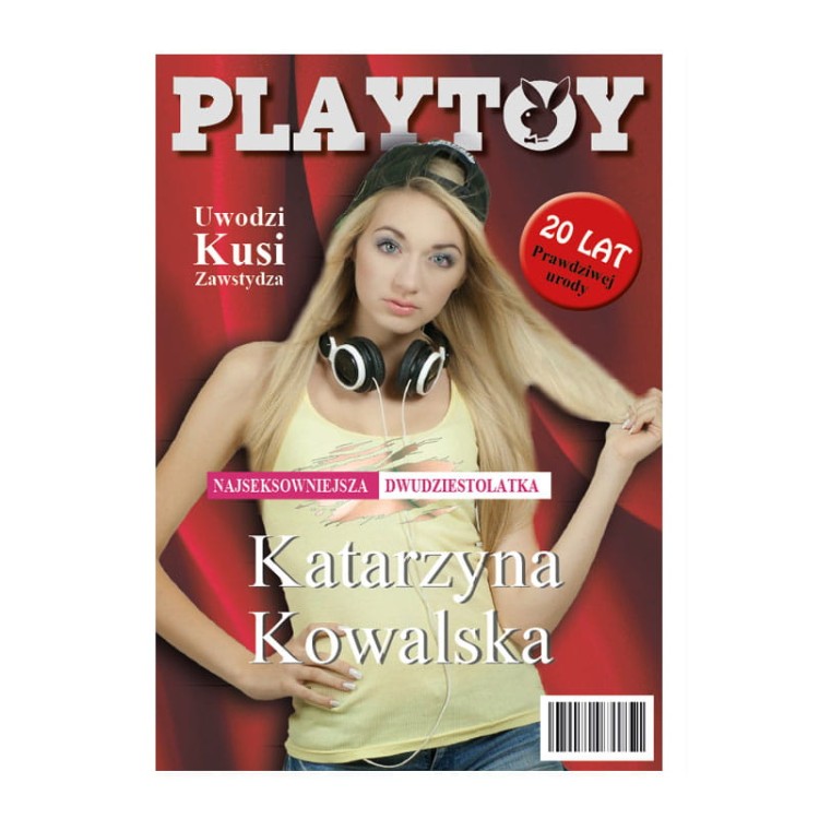 Personalizowana okładka gazety PlayBoy na urodziny