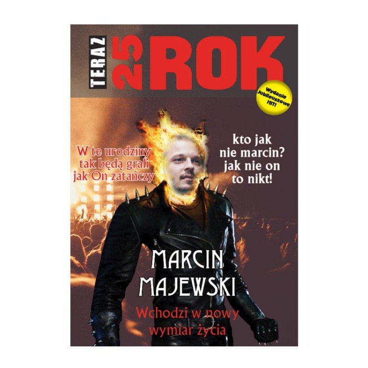 Personalizowana okładka gazety Teraz Rock na urodziny
