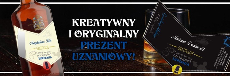 Wyjątkowy i oryginalny prezent dla Policjantów - Etykieta  Balantajs z okazji awansu na nowy stopień