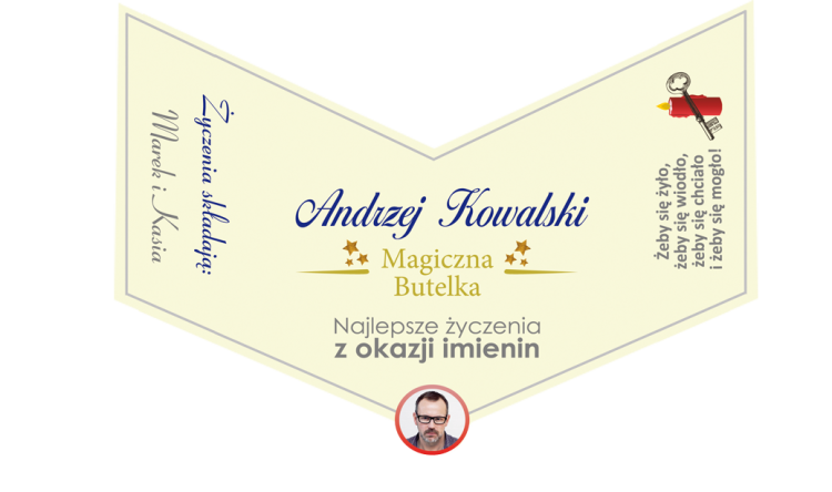 Imieninowa etykieta z personalizacją na whiskey