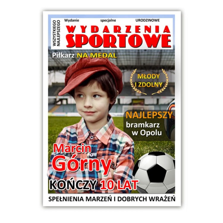 Personalizowana okładka gazety dladzieci na urodziny