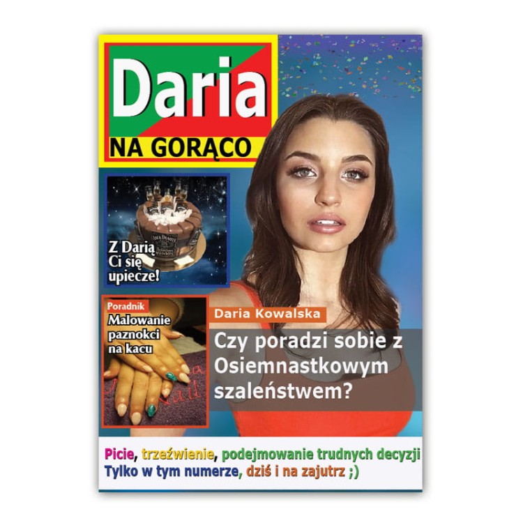 Personalizowana okładka gazety Życie Na Gorąco na urodziny