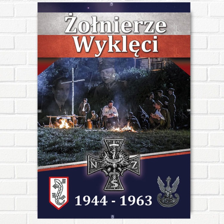 Oryginalny obrazek na pamiątkę Żołnierzy Wyklętych oprawiony w antyramę