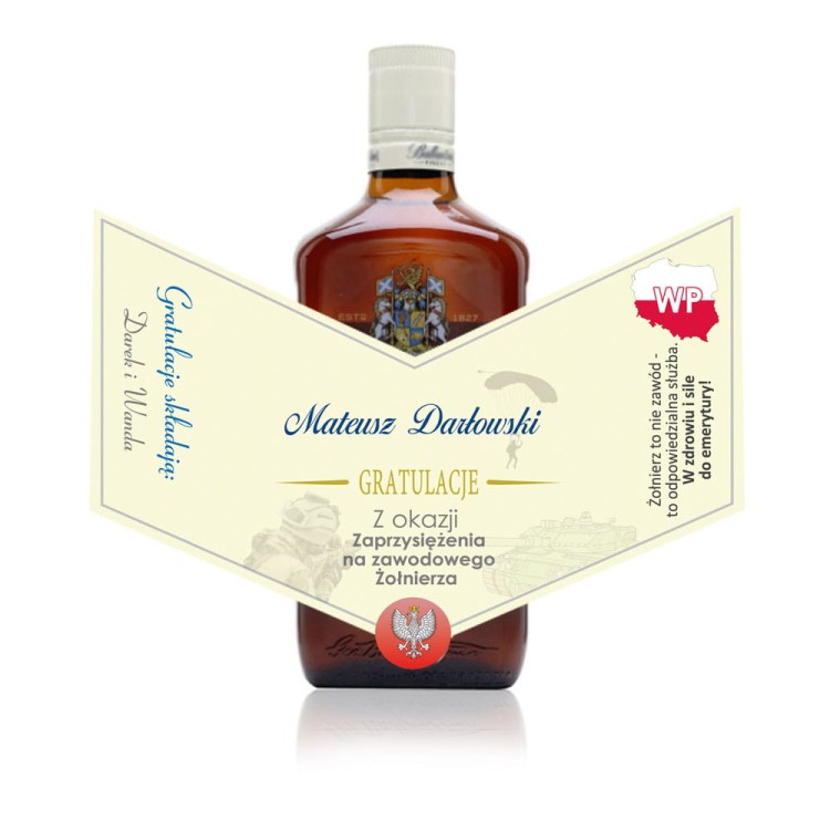 Etykieta personalizowana Ballantines - na Przysięgę Wojskową