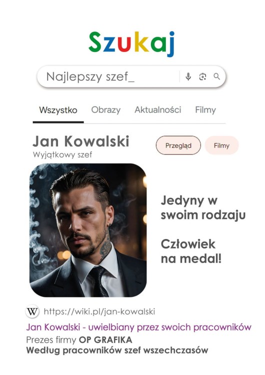 Ramka wyszukiwarka google - zaskakujący prezent dla szefa lub szefowej