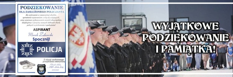Wyjątkowy i oryginalny prezent / uznanie na emeryturę dla policjanta