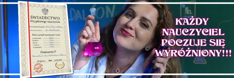 Podziękowanie dla nauczycielki, nauczyciela - Świadectwo Wyjątkowego Nauczyciela