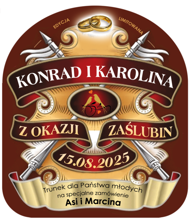 Etykieta personalizowana na ślub - whiskey Chivas