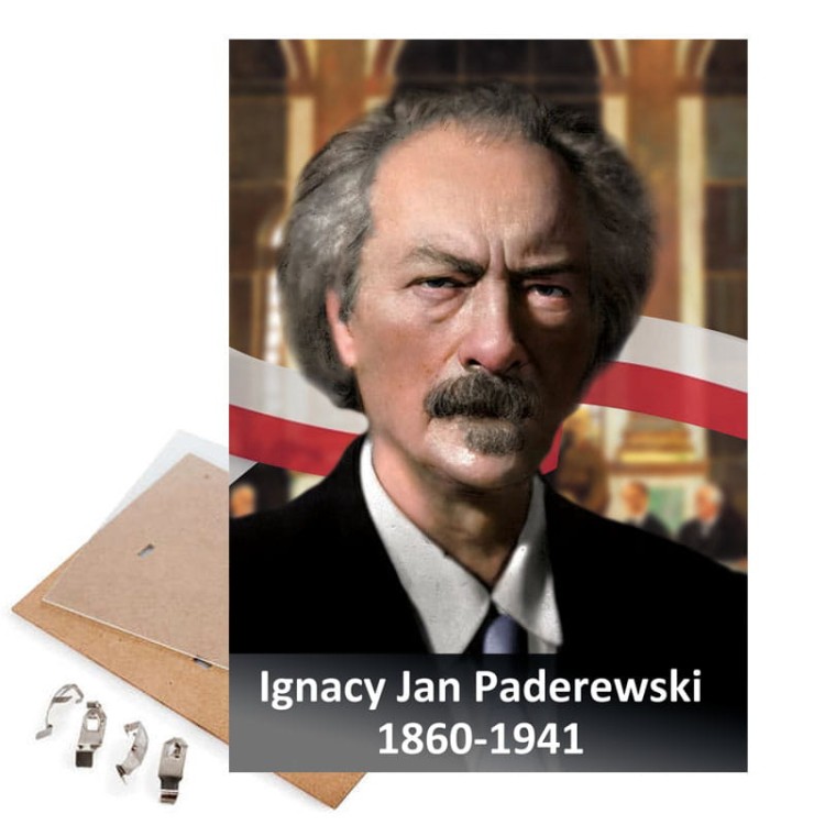 Oryginalny portret Jana Paderewskiego do zawieszenia na ścianę