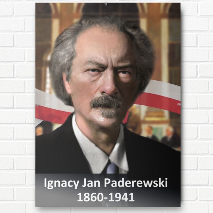 Jan Ignacy Paderewski - Plakat w antyramie do zawieszenia na ścianę