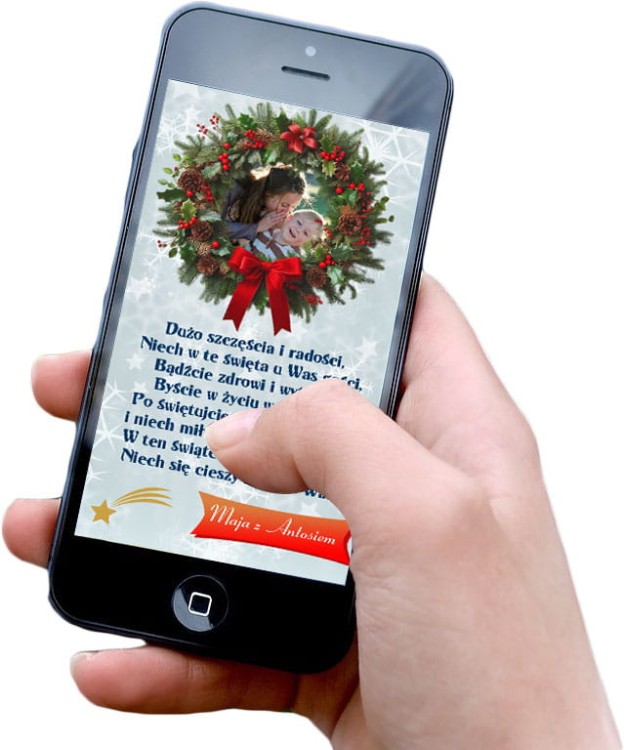 Mobilna kartka z życzeniami na Boże Narodzenie - e-kartka SMS MMS