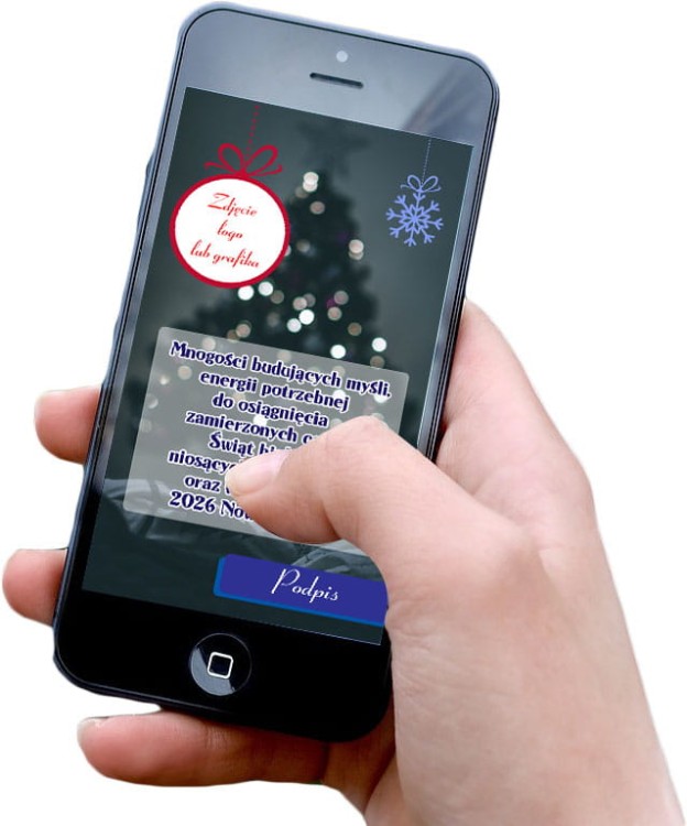 Mobilna Kartka Świąteczna z życzeniami na Boże narodzenie - Cyfrowa e-kartka