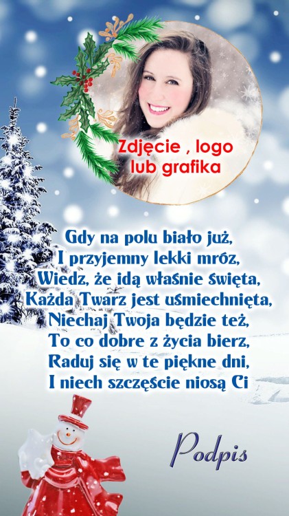 Personalizowana Kartka Bożonarodzeniowa - na telefon SMS, MMS