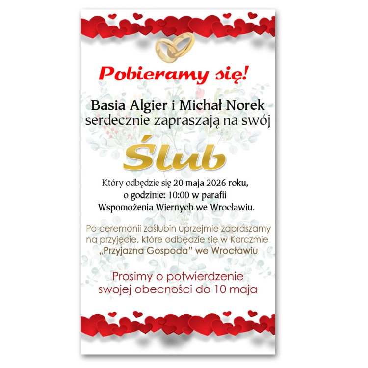 Personalizowane e-zaproszenia - na Ślub i wesele