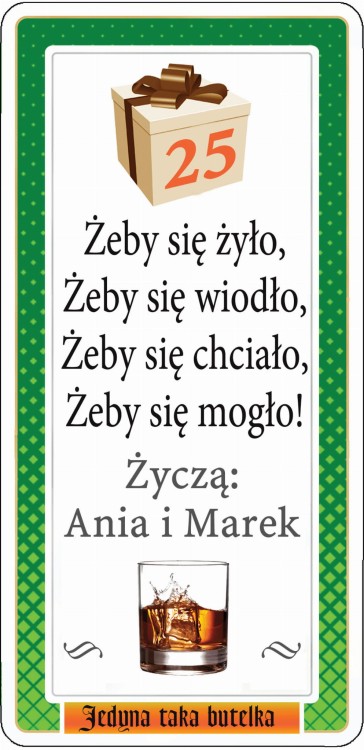 Wyjątkowy prezent na urodziny - etykieta personalizowana na alkohol Jager