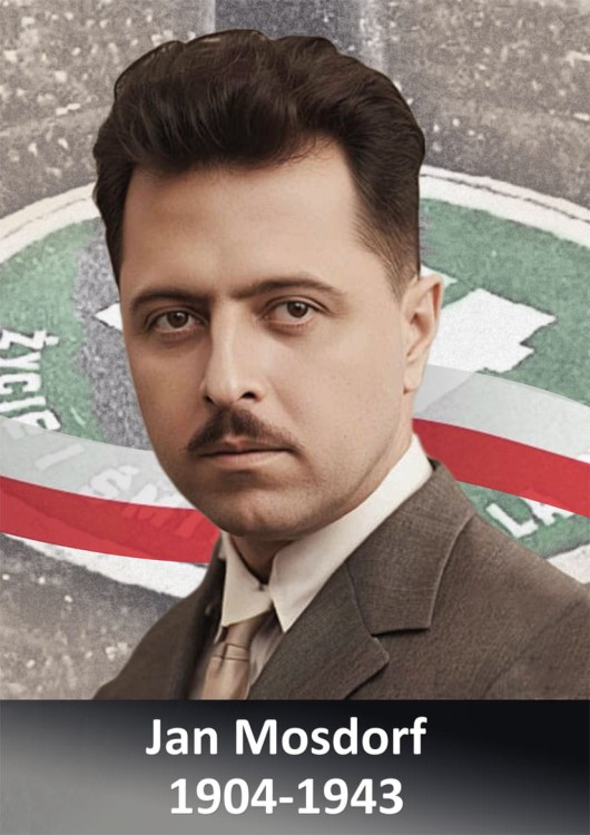 Plakat z Janem Mosdorfem w Antyramie A3 lub A4