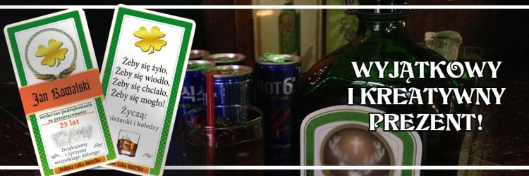 Podziękowanie dla pracownik lub jubilatka - wyjątkowa etykieta na Jagermeister