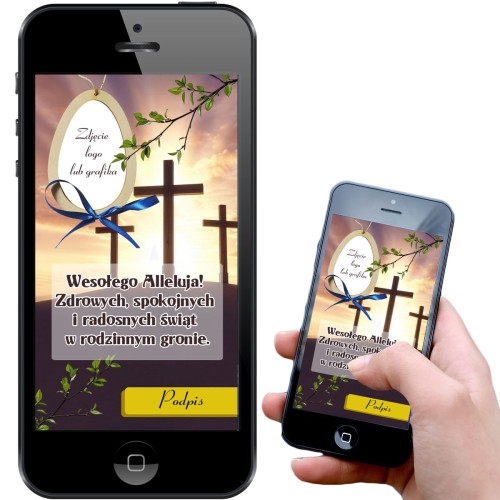 Mobilna E kartka na Wielkanoc - personalizowana kartka ze zdjęciem