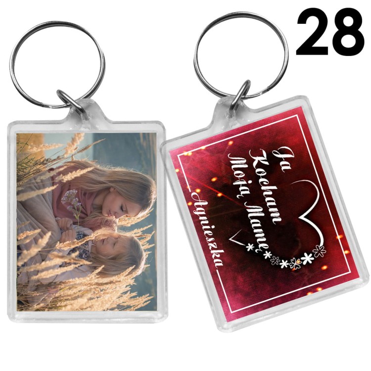 Brelok ze zdjęciem i dedykacją na Dzień Mamy