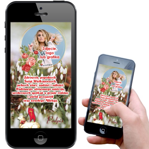 E Kartka z życzeniami na Wielkanoc - Cyfrowa kartka personalizowana ze zdjęciem