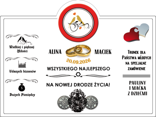 Personalizowana etykieta na butelkę Bacardi - wyjątkowy prezent ślubny, weselny