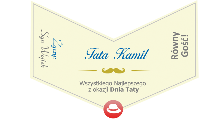 Oryginalny prezent na dzień ojca- etykieta na alkohol ze zdjęciem i z życzeniami