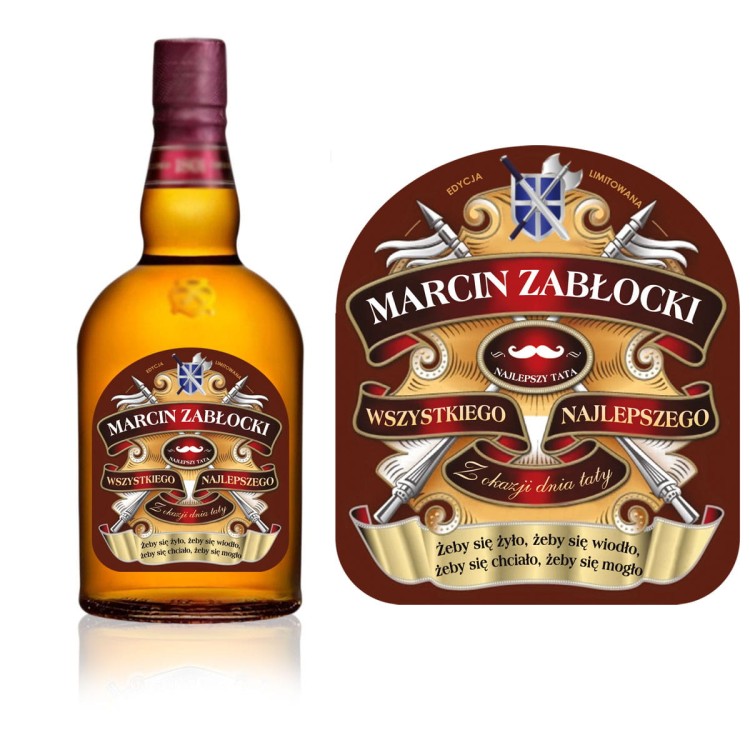 Prezent dla Taty na Dzień ojca - Etykieta personalizowana CHIVAS