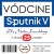 Etykieta personalizowana na urodziny ze szczepionką sputnik 1 dawka