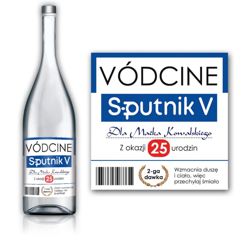 Etykieta Sputnik na wódkę