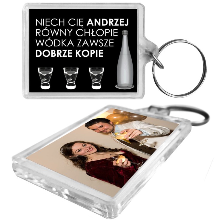 Personalizowany prezent na Andrzejki / Imieniny - Brelok ze zdjęciem