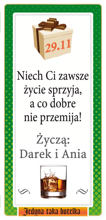 Etykieta na andrzejki Jagermeister