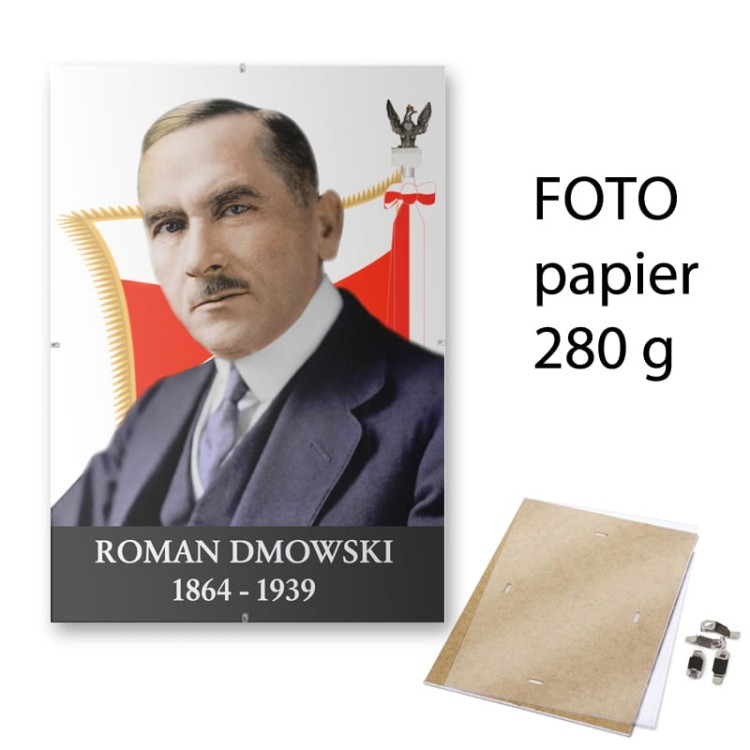 Obrazek z Romanem Dmowskim w antyramie A3 lub A4