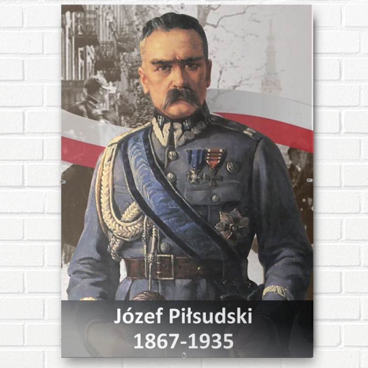 Plakat Józef Piłsudski w antyramie - do zwieszenia na ścianę
