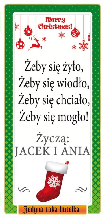 Świąteczna etykieta na Jagera