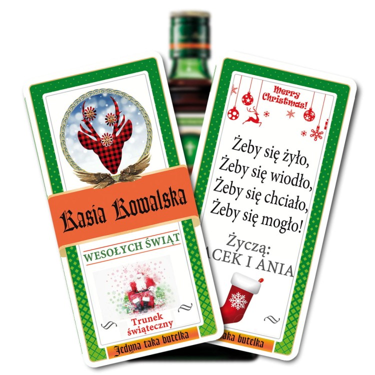 Etykieta Jagermeister Bożonarodzeniowa