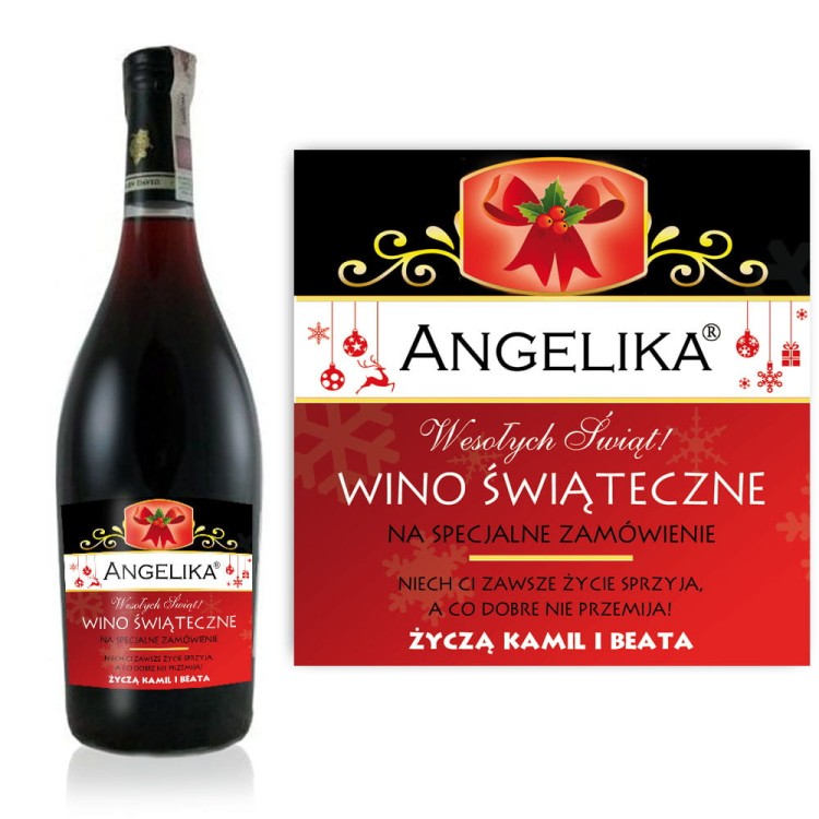 Wyjątkowy prezent świąteczny - Etykieta personalizowana na wino