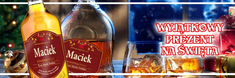 Wyjątkowy, świąteczny prezent pod choinkę - etykieta na whisky