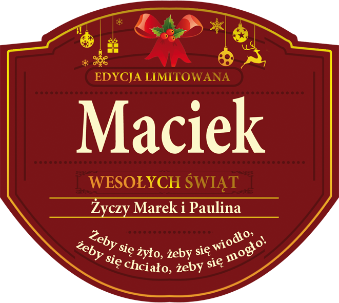 Etykieta z personalizacją na Grantsa - oryginalny prezent pod choinkę