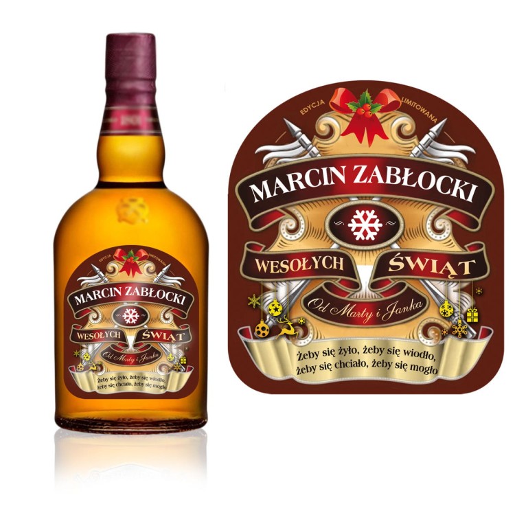 Etykieta na Chivasa z okazji Świąt Bożego Narodzenia