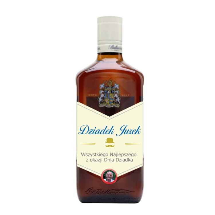 Etykieta na Ballantines z okazji Dnia Dziadka