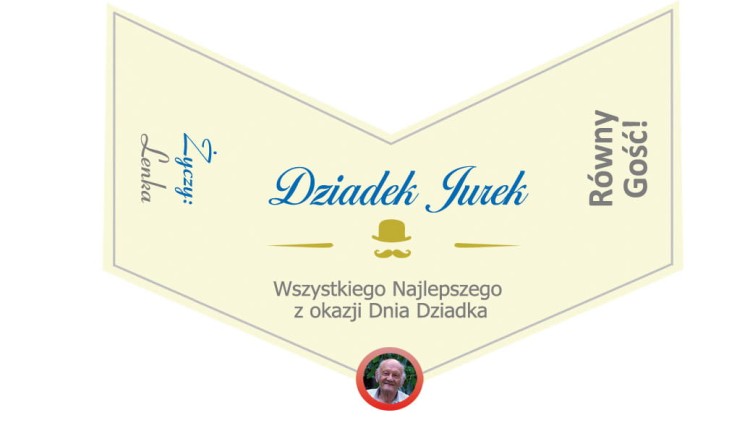Prezent na dzień dziadka - Etykieta personalizowana na whisky Ballant.
