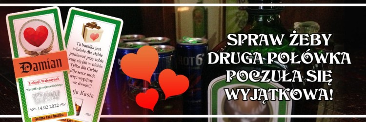 Wyjątkowy prezent Walentynkowy - Etykiety na Jagera