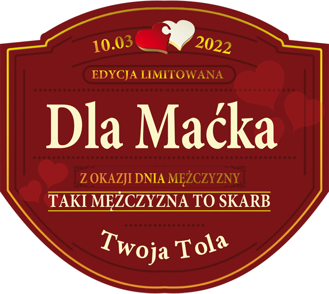 Oryginalny prezent na Dzień Mężczyzny - etykieta personalizowana na Grantsa